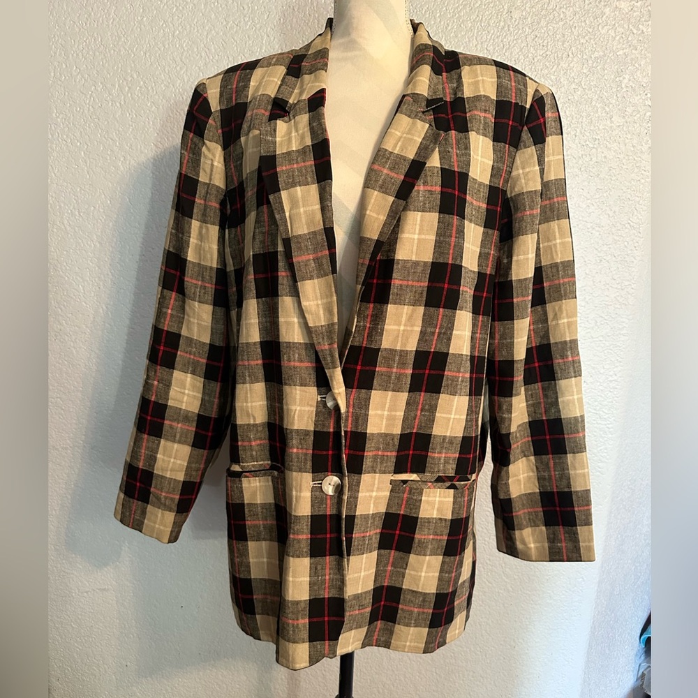 Prophesy Women's Plaid Blazer